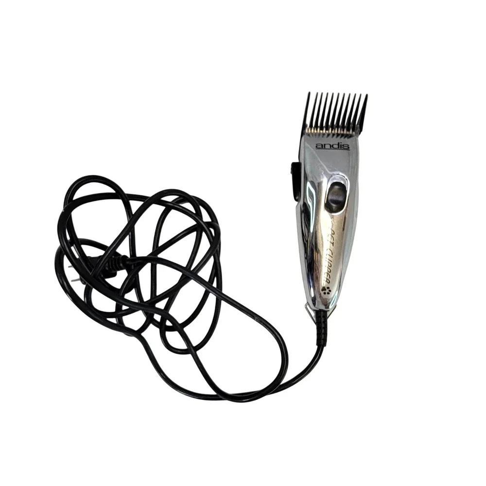 Andis Pet Clipper Corded Electric Chrome Silver Professional Grooming Tool